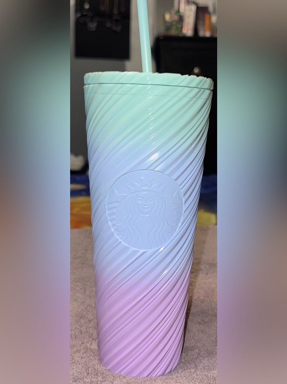 Starbucks Pastel Ombre Twisted Tumbler - Mint to Lavender
